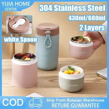 430ml Stainless Steel Thermos Food Soup Container Thermos Portable