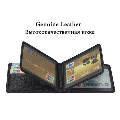 Brand Zuoerdanni Driver License  Genuine Leather Documents Bag Credit Holder ID Card Case 4 Folds A216 Card Holders