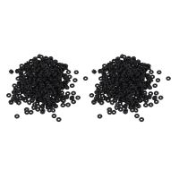 1000 Black Rubber Stopper Rings/ Silicone Beads Fit European Clip Beads