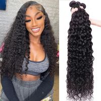 Water Wave Human Hair Bundles Curly Deep Wave 3 Bundles Brazilian Natural Black Human Hair Remy Hair 100 Human Hair Natural