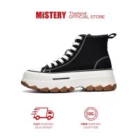 ■┋▥ MISTERY รองเท้าผ้าใบส้นสูง สูง 5.5cm รุ่น HIGH RUN STAR สีดำ (MIS-1235)