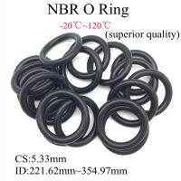 【CW】 2pcs NBR O Ring Oil Sealing Gasket Thickness 5.33mm ID 221   354mm Automobile Nitrile Rubber Round Shape Corrosion Resist Washer