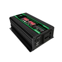 เครื่องแปลงไฟอัจฉริยะ12V ถึง220V/110V 4000W จอแอลอีดีแสดงแรงดันไฟฟ้าเครื่องแปลงไฟเครื่องแปลงพลังงานดิจิตอล USB คู่สำหรับรถคาราวานอาร์วีเครื่องแปลงแรงดันไฟฟ้า