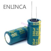 ♕❧☍ 2pcs/lot T27 high frequency low impedance 250v 330UF aluminum electrolytic capacitor size 18x35 330UF 20