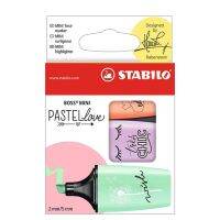 【✔In stock】 zangduan414043703 ชุดปากกาสีมาคารอนขนาดเล็กสำหรับ Stabilo เรืองแสงเป็นประกายหัวปากกาสิ่วของ Boss จำนวน3ชิ้น/6ชิ้น