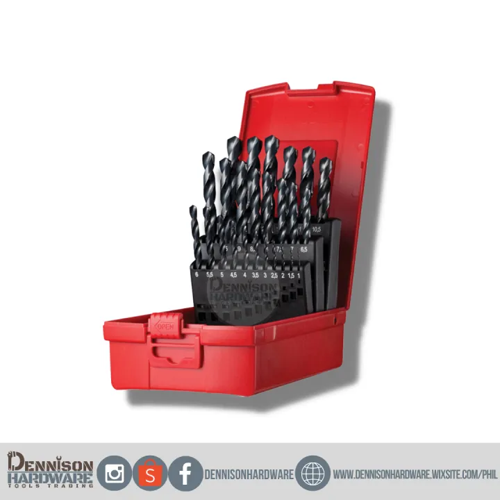 Dormer A190 No. 18 Jobber Drill Set, 1/16" - 1/2" X 1/64" Size ...