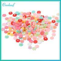 COOLEAF มินิมินิ Cabochons ดอกไม้เรซิน 9mm ครับ สีผสมกัน หลังแบนราบ อุปกรณ์ประดับอัญมณี ดอกไม้เล็กๆ สำหรับผู้หญิง