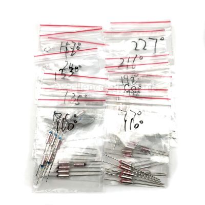 13 Values=65pcs Assortment Kit Thermal Fuse 10A 250V Thermal Cutoffs 72C Degree - 240C Degree Temperature Fuse Fuses Accessories