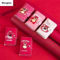 Mengjee เคสใส่การ์ดเกาหลีสำหรับหลากหลายตำแหน่งบัตรบัตรโดยสารน่ารักสำหรับผู้หญิงที่ใส่การ์ดรูปหมีรูปสตรอเบอร์รี่ควบคุมบัตรเข้าปกการ์ดเก็บข้อมูล