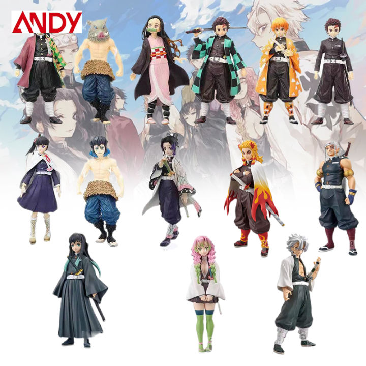 ANDY Demon Slayer Toys Set of 6 Cartoon Models Anime Figures Minifigure  Collectibles for Japanese Anime Fans | Lazada