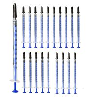 20Piece 1Cc Syringes+Caps Syringe Individually Sealed 1Ml Without Needle for Liquid Dog Syringe Glue Applicator