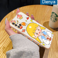 Dienya เคส M40s ปลอกสำหรับ Samsung Galaxy A51 4G A51 5G UW 5G UW ใหม่ชานมเด็กผู้หญิงขอบสี่เหลี่ยมพื้นผิวเคสซิลิก้าเจลกันกระแทกเคสมือถือรวมเลนส์กล้องถ่ายรูปฝาครอบป้องกัน