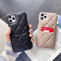 เคสหนังแกะช่องเสียบบัตรหนังวัวแท้สุดหรูคุณภาพสูงสำหรับ Iphone 14 13 12 Mini 11 Pro XS Max XR X 8 7 Plus