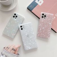 ﹍✤ Square Shell Pattern Phone Case For Iphone 12 Pro Max 13 7 8 Plus XR XS MAX Soft IMD Protective Cover Coque For iphone 11 Fundas