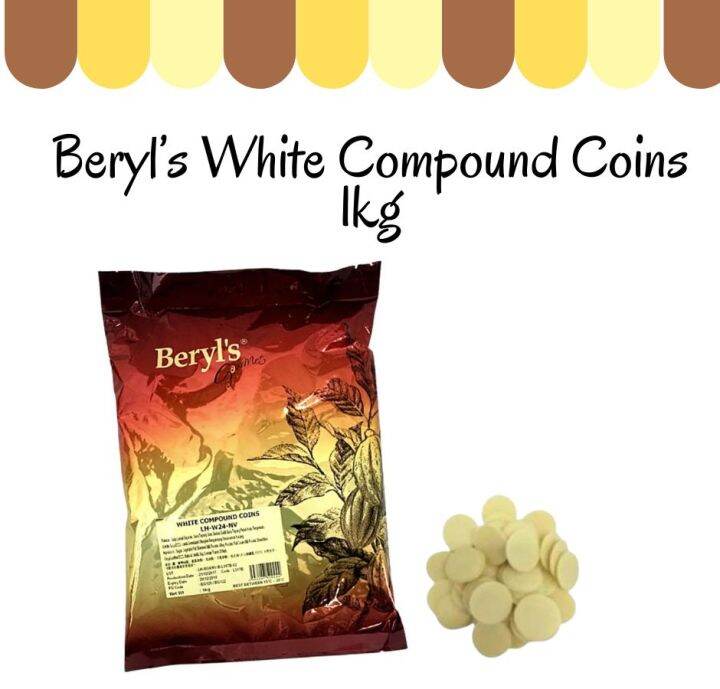 Beryls Chocolate White Compound Coins 1kg Lazada