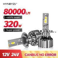 HYNBYZJ ไฟหน้ารถ320วัตต์ H4 Hir2หลอดไฟ Led ท่อทองแดงคู่6000พันไฟ Led สำหรับรถยนต์ H1 H3 H11 9005 H7 9006 9012 *