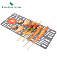 Boundless Voyage Camping Titanium Mini Grill Charcoal Barbecue Grill Gas Grill For Outdoor Picnic BBQ