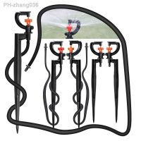 5PCS 360° Rotary Sprinkler with 21cm Stake 50cm Hose G Type Nozzle Watering System for Garden Tube Sprayer Atomizer Irrigation