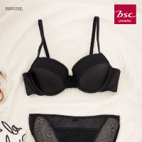 BSC lingerie ชุดชั้นในบรา MOLD BRA บรารูปแบบมีโครงเสริมฟองน้ำ - BB6535BL