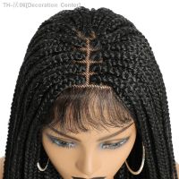 Ombre Color 30 inch Braided Wigs Synthetic Lace Front Wig for Black Women Cornrow Braids Lace Wigs with Baby Hair Box Braid Wig [ Hot sell ] Decoration Center