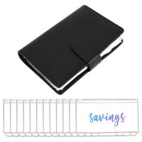 A6 PU Leather Notebook Magnetic Personal Planning Binder with 12 Binder Pockets Binder Zipper Folder for Bill Planning
