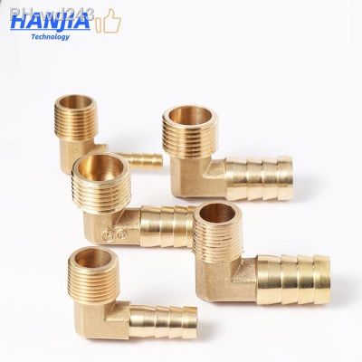 Pagoda Connector 6 8 10 12 14mm Hose Barb Connector Hose Tail Thread 1/8 quot; 1/4 quot; 3/8 quot; 1/2 quot; Elbow L-shape Brass Water Pipe Fittings