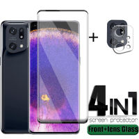 4-in-1 สำหรับ Find X5 Pro สำหรับ OPPO Find X5 Pro โทรศัพท์ฟิล์ม HD ป้องกันกระจกหน้าจอ Protetor สำหรับ Find X5 Pro เลนส์แก้ว 6.7"-fi9o