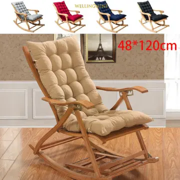 New Long Cushion Recliner Rocking Chair Cushion Thick Seat Cushion Rattan  Chair Sofa Cushion Garden Chair Cushion Tatami Mat