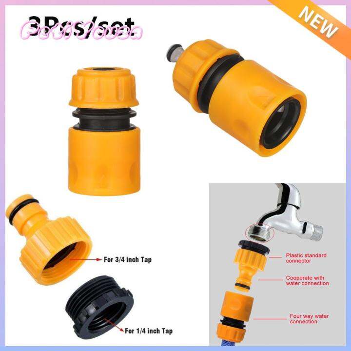 PETIYOUZA 3Pcs/Set Quick Car Wash Tap Fittings Tube Adapter Extender