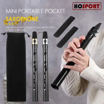 Cheap 11-hole C Key Mini Pocket Saxophone ABS with Alto Mouthpiece Ligature  4pcs Reeds 8pcs Dental Pads