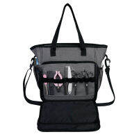Pet Grooming Carrying Bag 9.8x6.3x11.4in ความจุขนาดใหญ่ที่สามารถปรับได้ Good Gift Pet Grooming Tote Bag กระเป๋าซิปด้านหน้าสำหรับสเปรย์สำหรับ Deshedding Tool