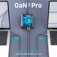 240W GaN 2 Pro USB-C Fast Charger, WOTOBE 5พอร์ต PD100W PPS 65W 45W QC4.0สำหรับ 14 Samsung HP Mibook แล็ปท็อป