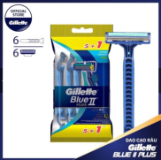 Dao cạo râu cán xanh Gillette Blue II Plus 5+1 cái gói