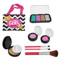 Kid Pretend Makeup Washable Makeup Kit for Girl Kids Pretend Play Cosmetics toddler Pretend Play with Eyeshadow and Blusher Princess Beauty Set for Little Girls Dress Up great gift
