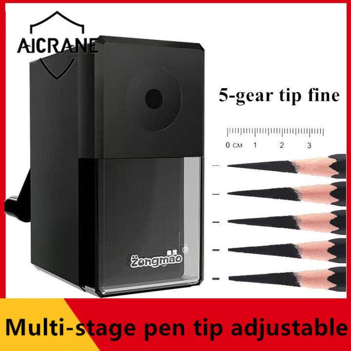 AICRANE Hand Crank Pencil Sharpener 5gear tip fine sketch pencil