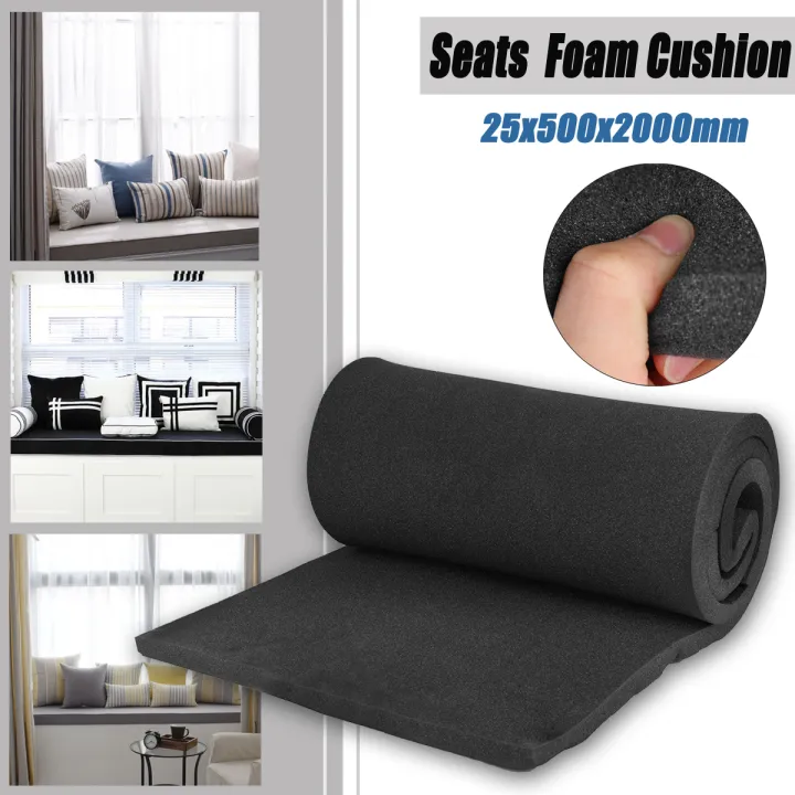 200X50cm High Density Seat Foam Rubber Replacement Upholstery Pad Black