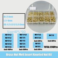 ✟✓ M2 M2.5 M3 M4 M5 M6 Brass Heat Set Insert Nut Hot Melt Knurled Threaded Inserts for 3d Print Nutinsert Embedment Copper Nut Kit