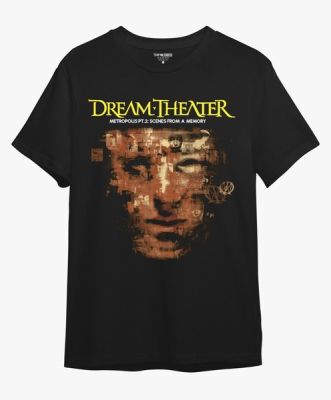 เสื้อยืดผู้ชาย Kaos baju band musik metal rock legend dream theater metropolis