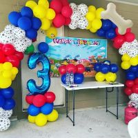 87pcs/set Paw Patrol Theme Party Theme Balloon Arch Garland Kit Red Blue Balloons Kids Birthday Decoration Globos Supplies