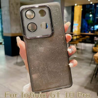 เคสซิลิโคนกลิตเตอร์ใส,ฝาหลังกันกระแทกกันกระแทกสำหรับ Infinix GT 10 Pro 5G 10Pro GT10Pro Infinix GT 10 Pro 5G เคสโทรศัพท์สาวน่ารัก