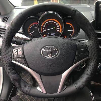 ฝาครอบถักเปียพวงมาลัยรถยนต์สั่งทำได้100% พอดีกับรถยนต์ Toyota Yaris Vios 2014 2015 2016ที่หุ้มพวงมาลัยอุปกรณ์ตกแต่งภายในรถยนต์