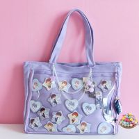 ZZOOI Ita Bag Girls Lolita Style Lovely Crossbody Kawaii Clear Bag Schoolbags For Teenage Girls Candy Sweet Itabag Shoulder Bags H210