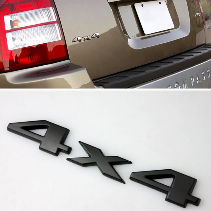 3d-4x4ตราสัญลักษณ์สติกเกอร์รถรูปลอกสำหรับรถจี๊ปแกรนด์เชโรกีสีดำสีเงินรถยนต์ตราสัญลักษณ์สติ๊กเกอร์