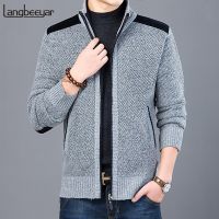 2023 Thick New Fashion Brand Sweater For Mens Cardigan Slim Fit Jumpers Knitwear Warm Autumn Casual Korean Style Clothing Male