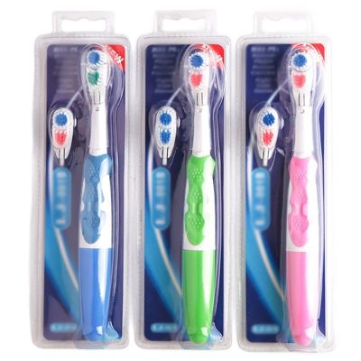 ❏ 1 set Professional Oral Care Electric Toothbrush Revolving Brush Nylon Bristles Rechargeable Teeth Brush With 2 Brush Heads