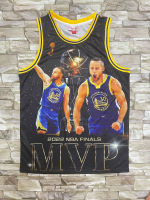 Ready Stock Newest Hot Sale 2022 Mens Golden State Warriorss Stephenn Curry MVP Edition Hot Pressing Swingman Jersey - Black