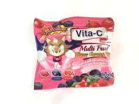 Vita-C Gummy วิตามินซี (ไวต้า-ซี ลูทีน สีชมพู) 1ซอง เยลลี่ ขนม ลูกอม เคี้ยวนุ่ม ผลิตภัณฑ์เสริมวิตามินซี