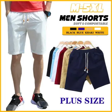 Casual shorts men cotton stretchable short chinos pants Summer black khaki