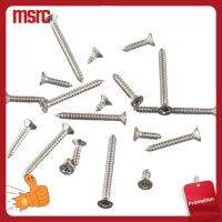 MSRC 420Pcs เหล็กไร้สนิม สกรูไม้หัวแบน เงินสีเงิน Phillips ไดรฟ์หัว countersunk สกรูคละแบบ ประกอบด้วยพุกสกรู M6 20ชิ้น M3 ชุดอุปกรณ์ยึด เฟอร์นิเจอร์สำหรับตกแต่ง