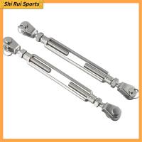 SHIRUI 2pcs 304สแตนเลสสตีล ข้อต่อสายลวด M10 3/8นิ้ว ขากรรไกรและขากรรไกร สายรัดแน่น ที่มีคุณภาพสูง รับน้ำหนักได้1200ปอนด์ ตัวปรับความตึงลวดข้อต่อ แรงดึงเชือกลวด